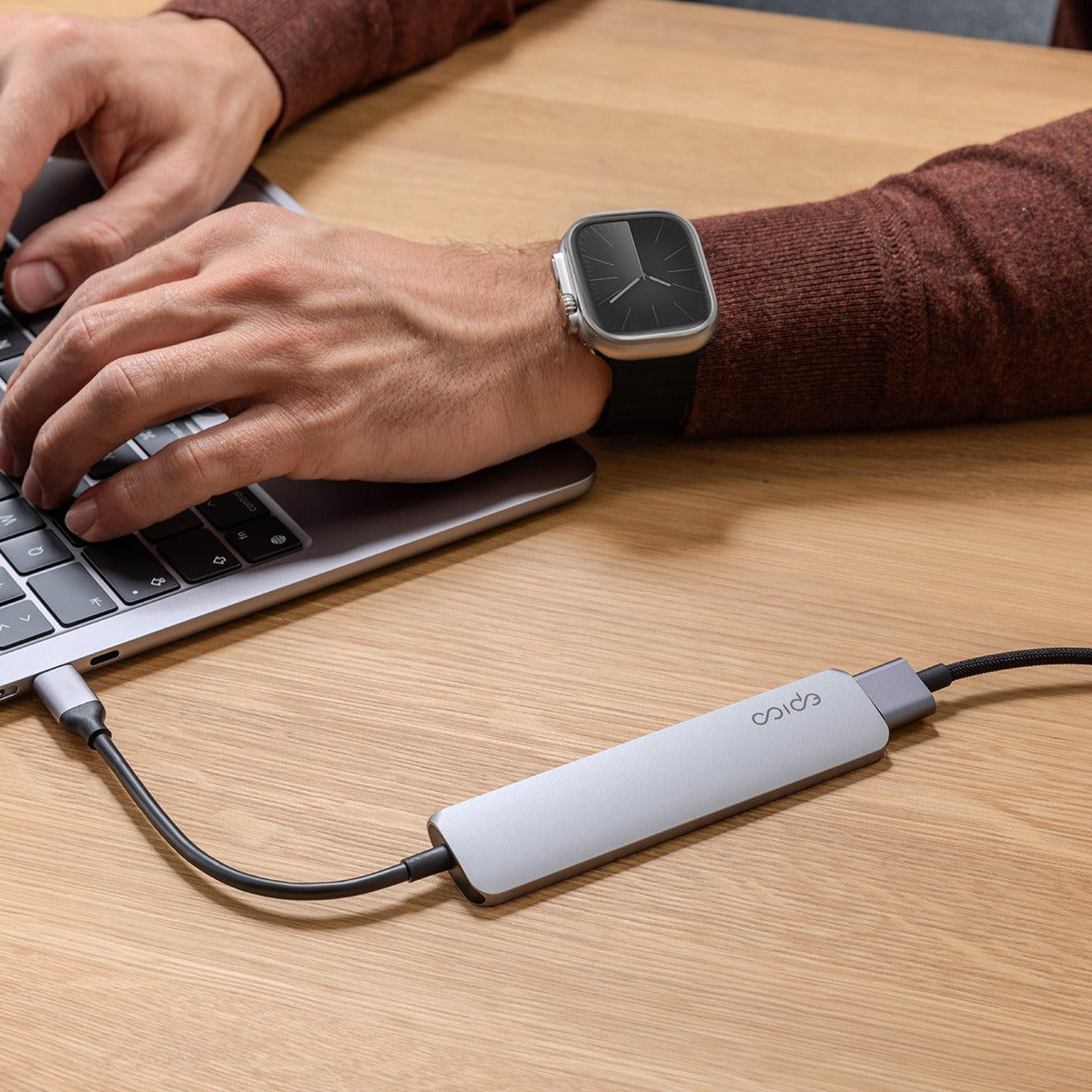 Epico 6in1 Aluminium Hub 8K with USB-C connector - Silver