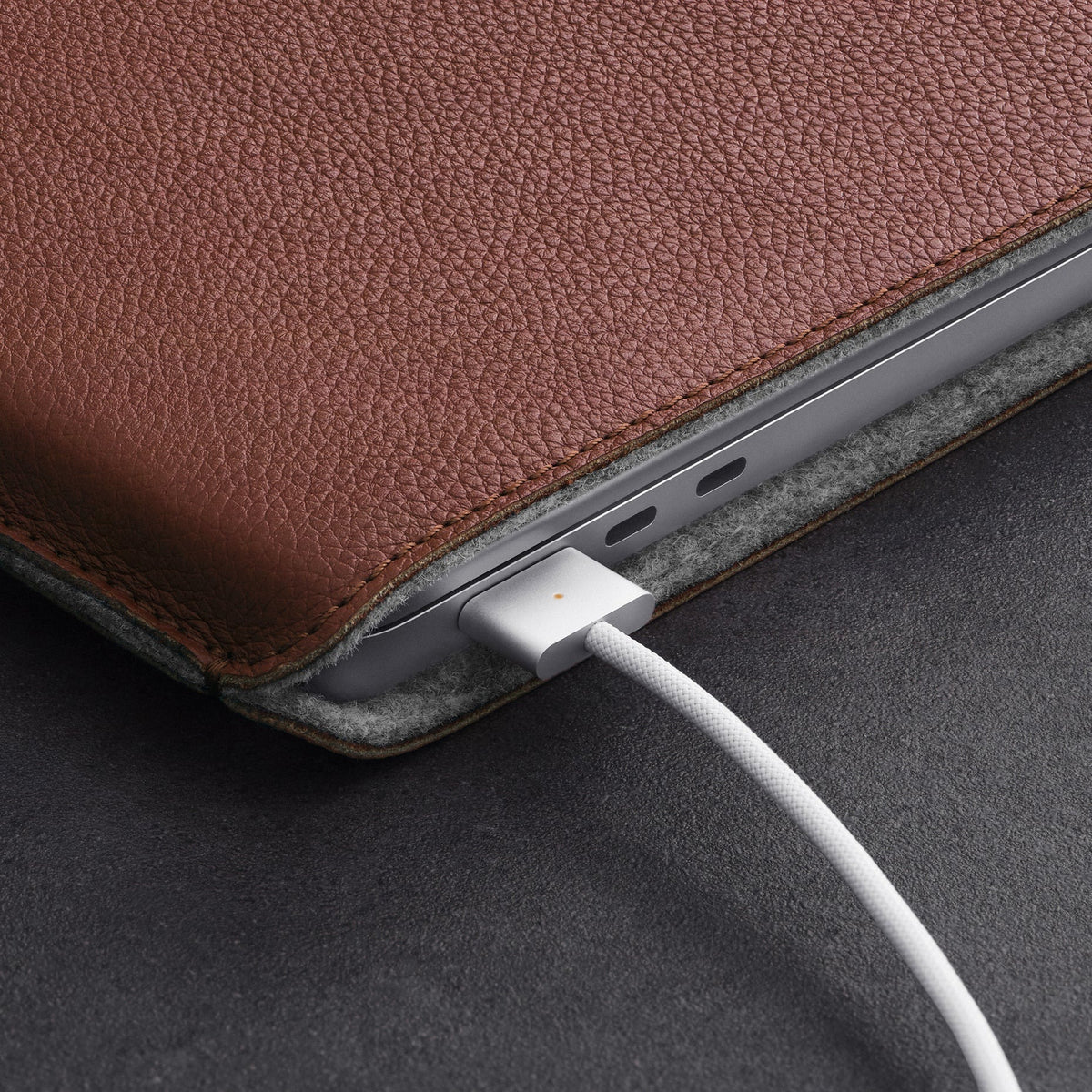 Woolnut Leather Sleeve for 13-inch MacBook Pro & Air - Cognac
