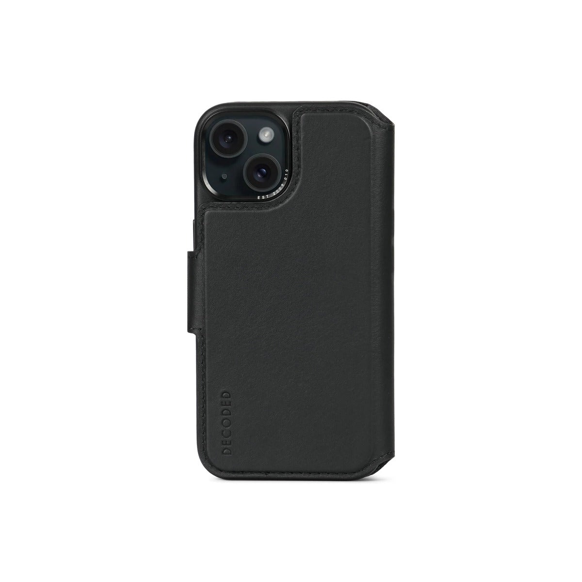 Decoded Leather Detachable Wallet, black - iPhone 15