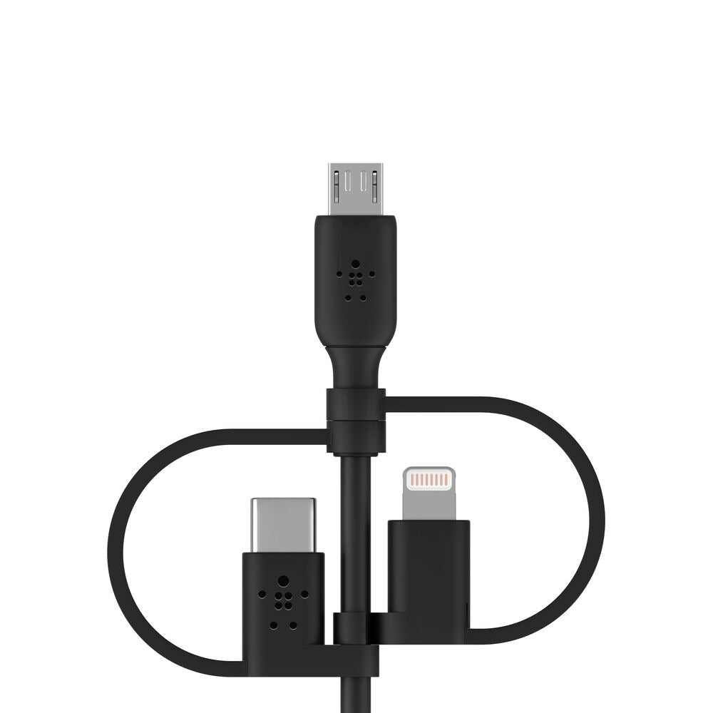 Belkin BOOST CHARGE Universal charging cable (Lightning/Micro-USB/USB-C to USB-A) Cable, PVC - 1M - Black