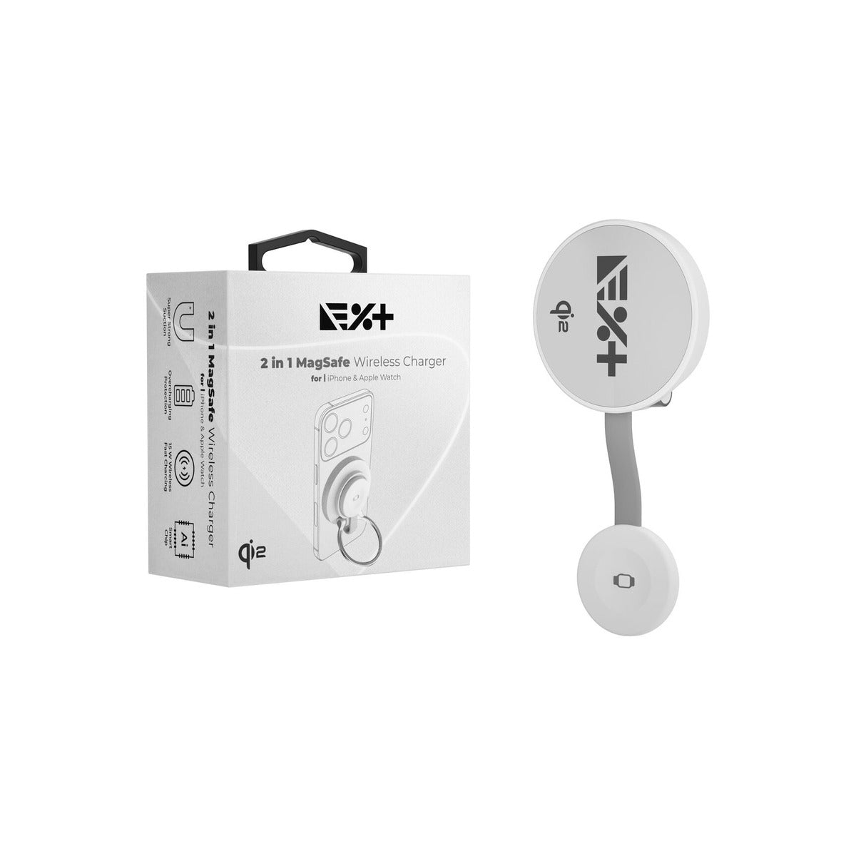 MagSafe 2 в 1 безжично зарядно за iPhone и Apple Watch от NOA - iSTYLE.bg