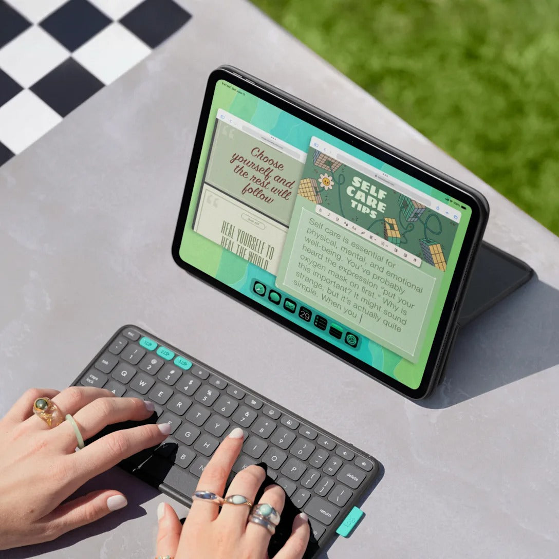 Logitech Flip Folio keyboard case for iPad Pro & Air 13" Graphite - US
