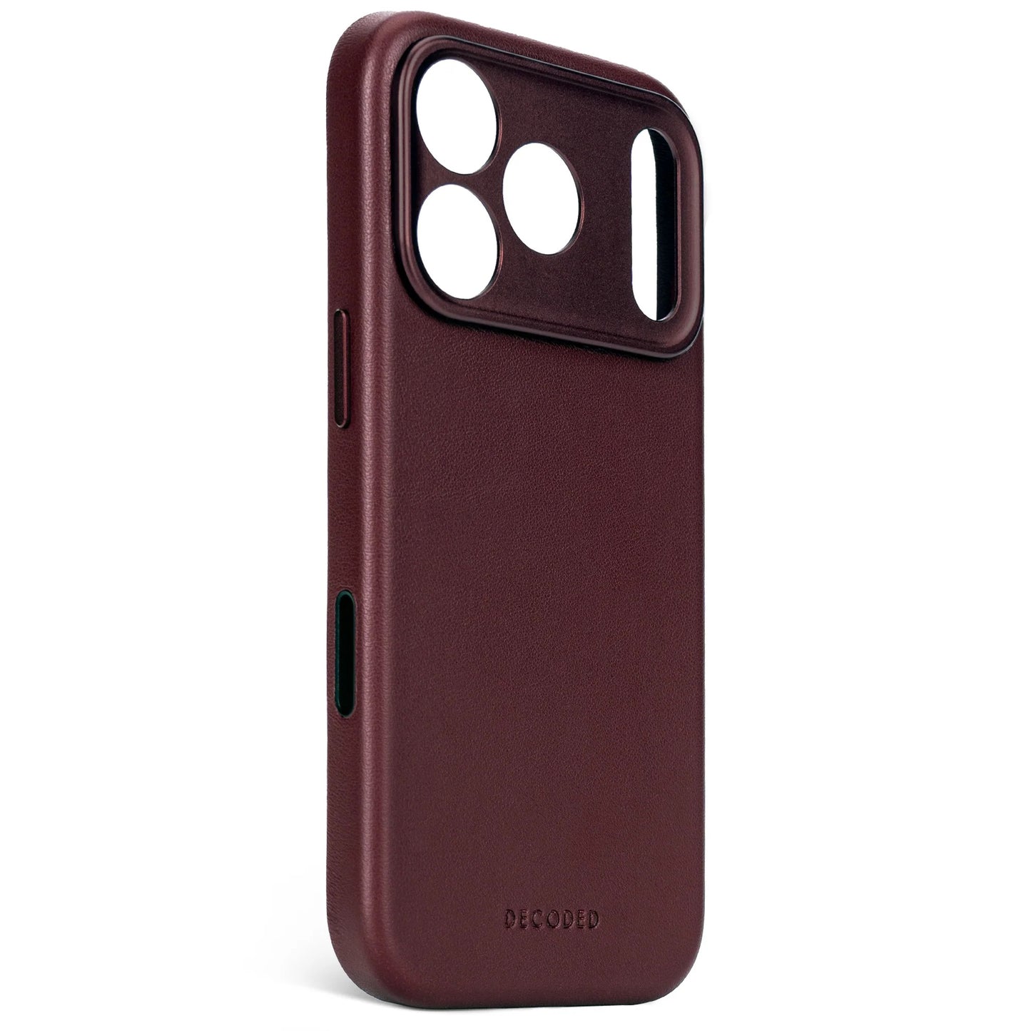 DECODED LEATHER BACKCOVER FOR IPHONE 17 PRO MAX - Burgundy