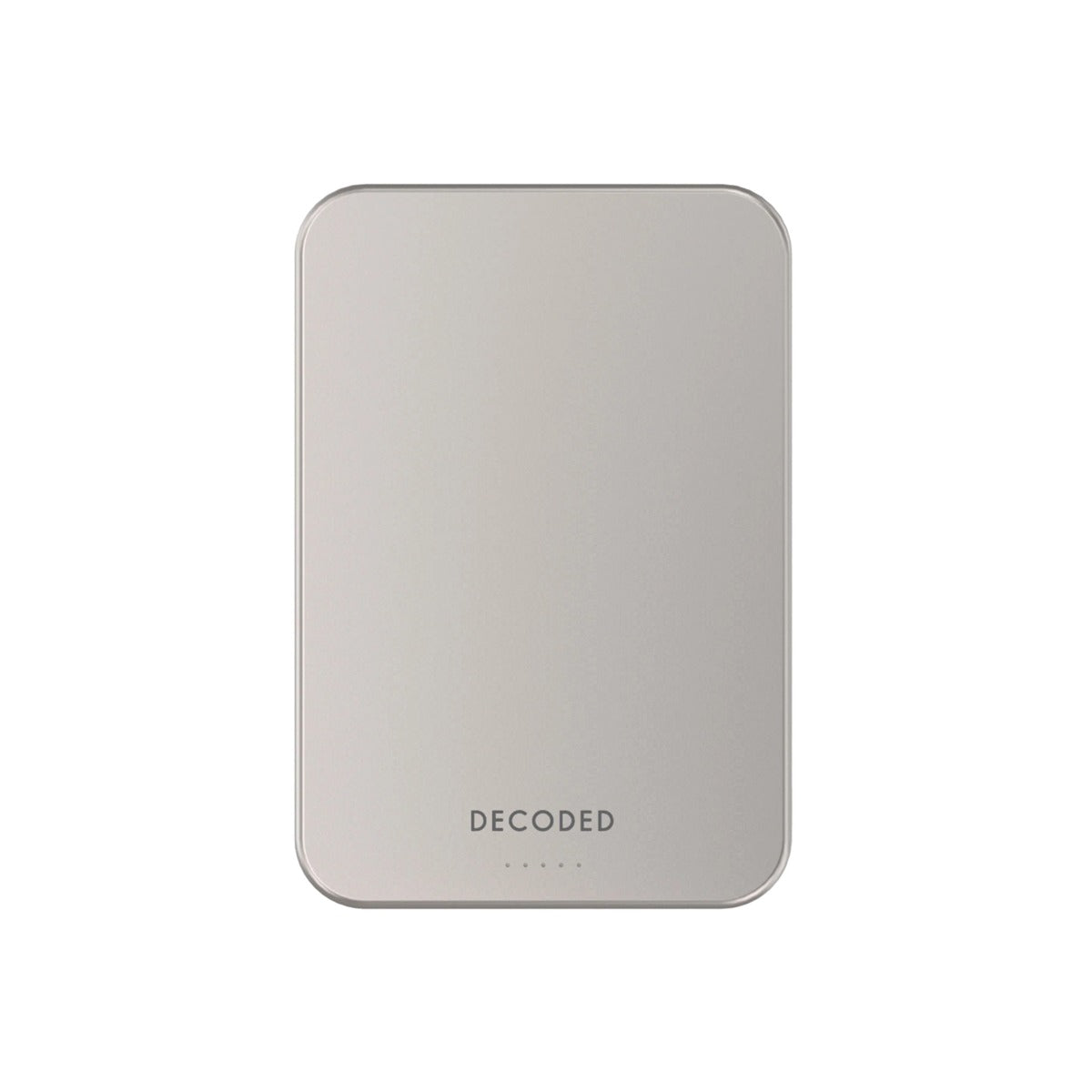 DECODED Ultra Slim Qi2 Powerbank 10.000MaH Titanium Silver