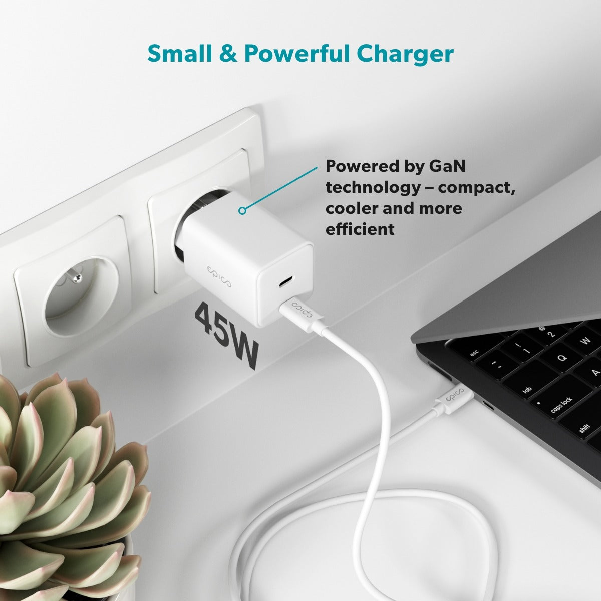Epico UltraBoost GaN 45W Wall Charger EA45 - white