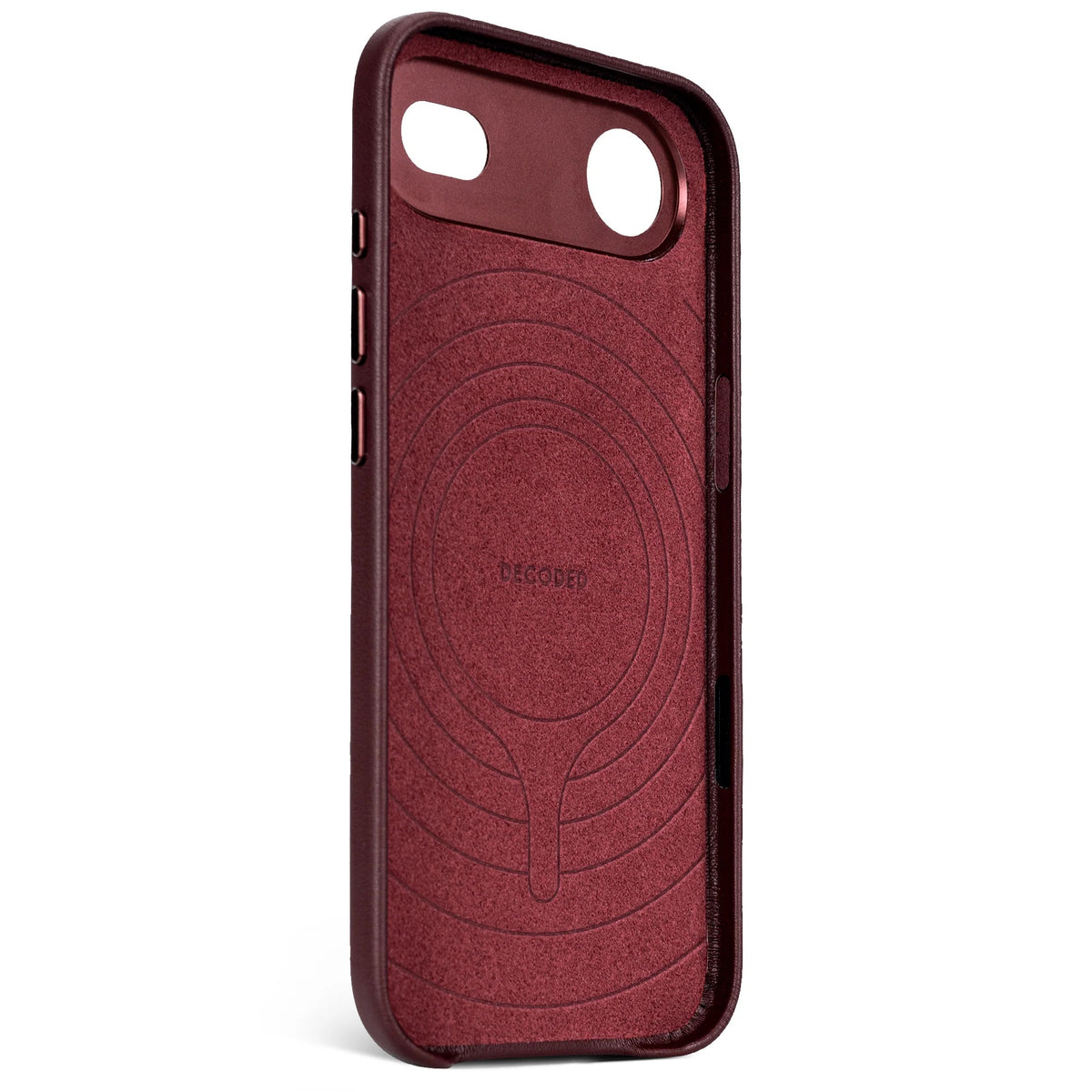 DECODED LEATHER BACKCOVER FOR IPHONE AIR - Burgundy