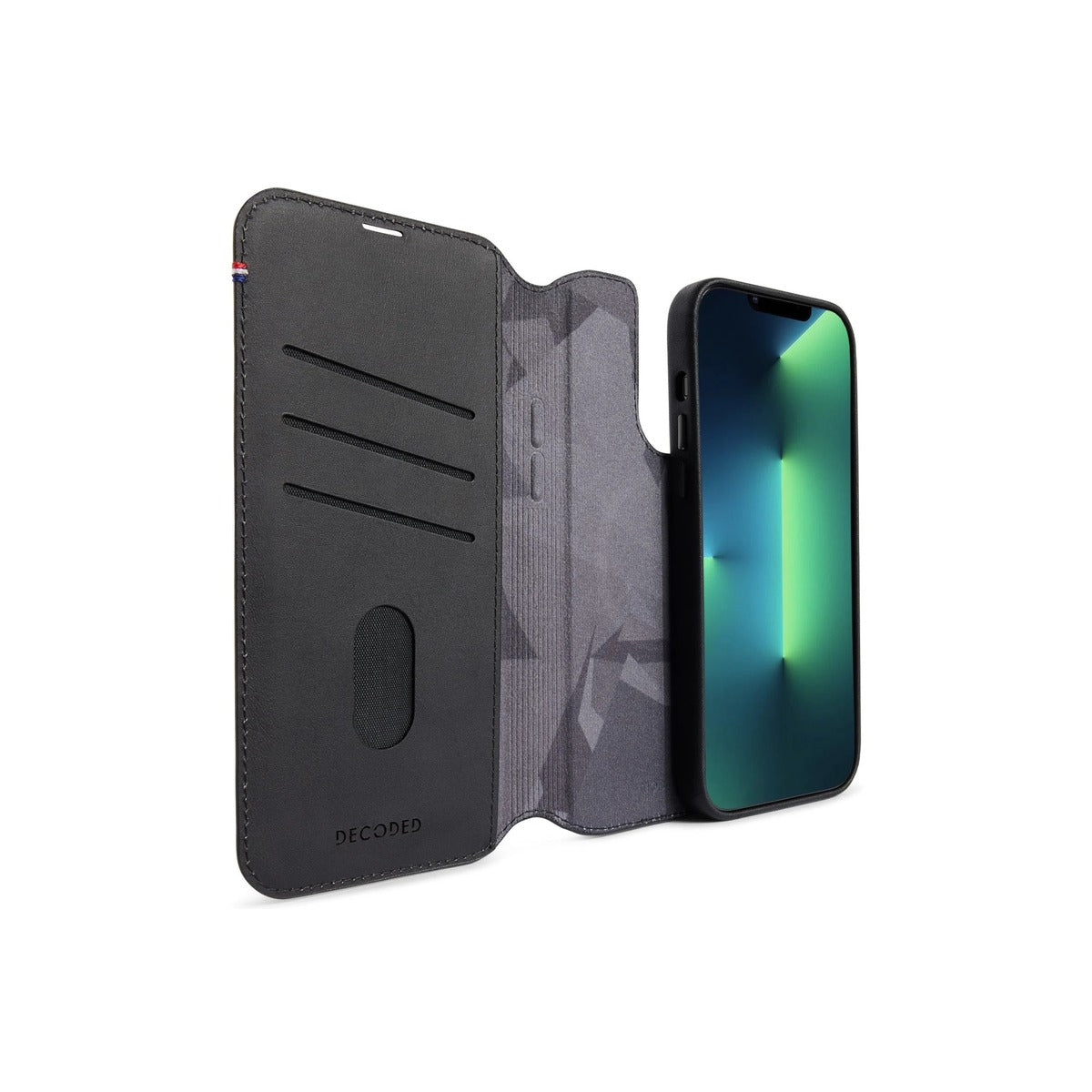 Decoded Leather Det.Wallet Black Case for iPhone 14 Pro