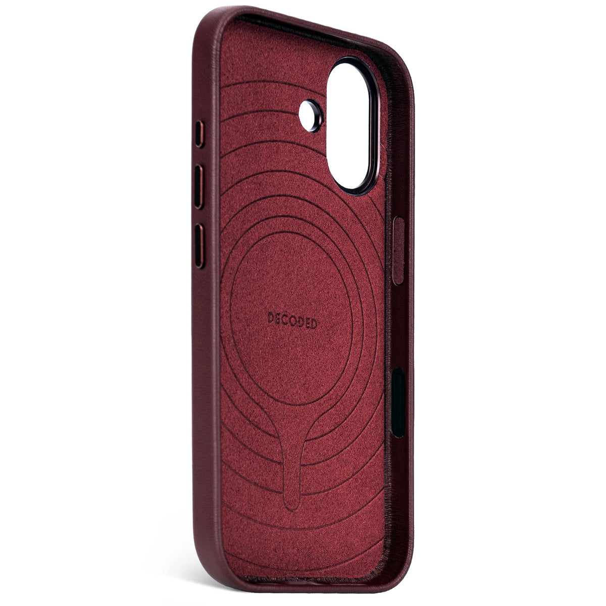 DECODED LEATHER BACKCOVER FOR IPHONE 17 - Burgundy