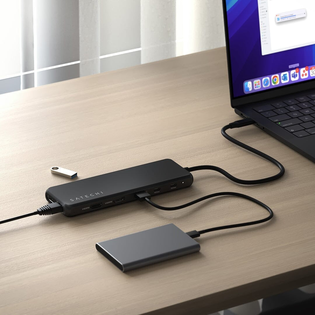 Satechi 13-in-1 USB-C Triple Display Multiport Adapter - Black