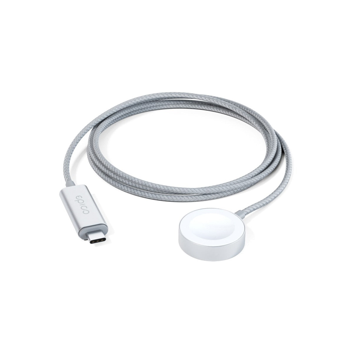 Epico USB-C Fast Magnetic Charger for Apple Watch 1,2m – Silver