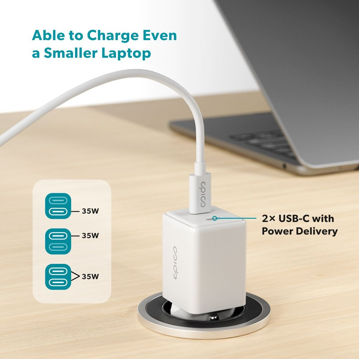 Epico UltraBoost GaN 35W Wall Charger EA35 - white