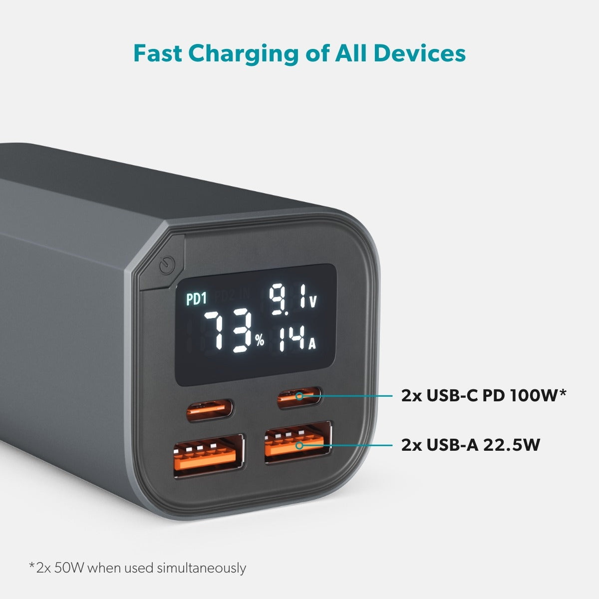 Epico Aluminium PD 100W Power Bank 20000mAh Battery Capacity - space grey - iSTYLE.bg