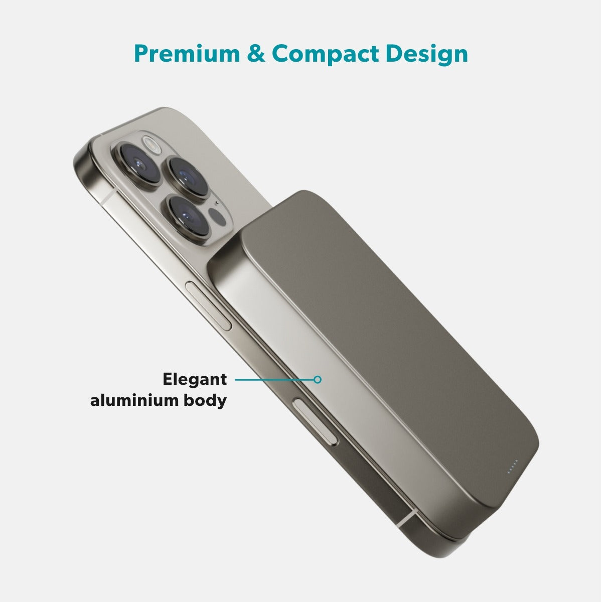 Epico UltraPack Qi2 10000mAh Alu Mag+ Wireless Power Bank EM71 - titanium