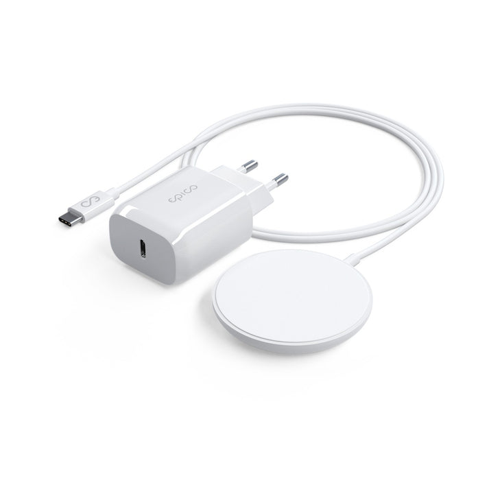 Epico Magnetic Wireless Charging Cable Bundle 7.5W/15W - with USB-C Ca ...