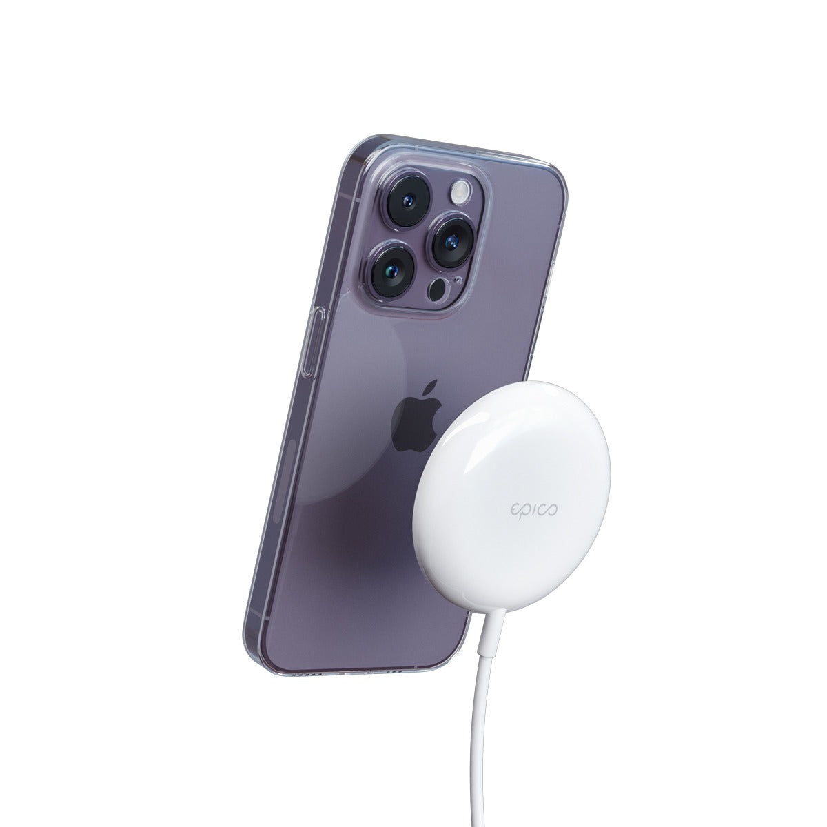 Epico Magnetic Wireless Charging Cable Bundle 7.5W/15W - with USB-C Cable & 20W PD Charger - white