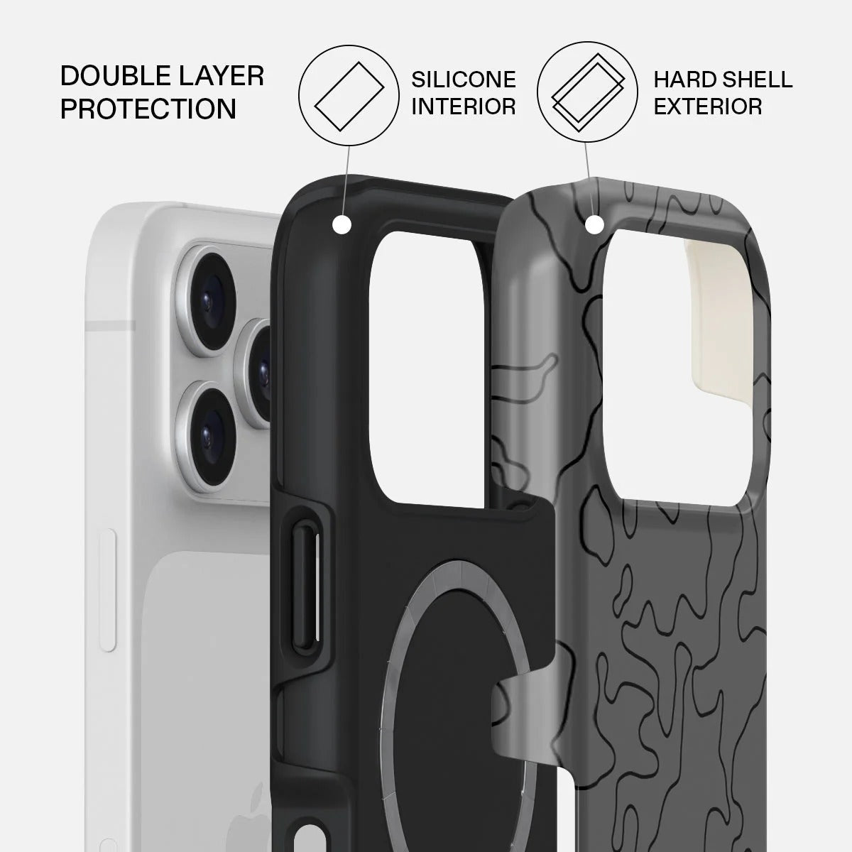 BURGA Black Rock Tough Magsafe Case For iPhone 17 Pro