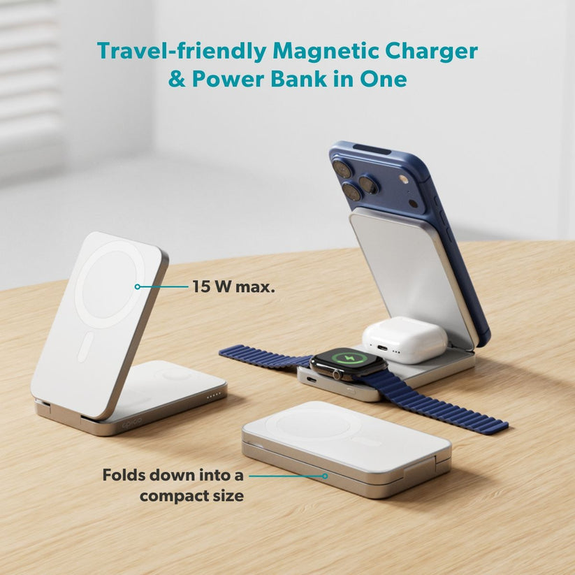 Зарядна батерия от Epico - UltraBase 4 в 1 - 8000mAh - EF50 - бяла - iSTYLE.bg
