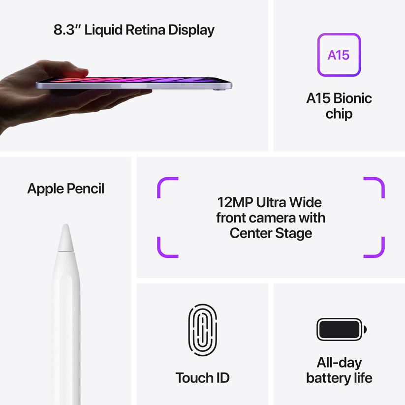 Демонстрационен iPad mini 6 Wi-Fi 64GB - Purple - iSTYLE BG
