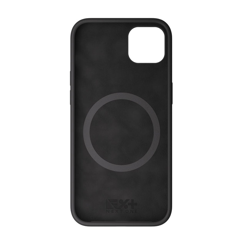NEXT ONE silicone case MagSafe compatible for iPhone 15 | Black - iSTYLE BG