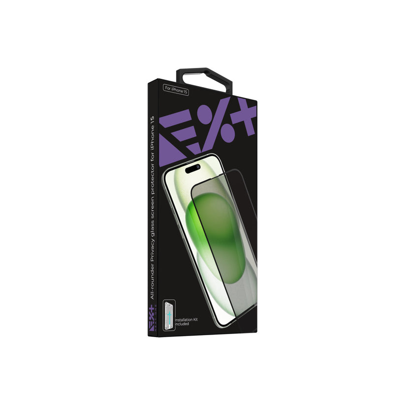 NEXT ONE ALL-ROUNDER PRIVACY GLASS SCREEN PROTECTOR FOR IPHONE 15 - iSTYLE BG