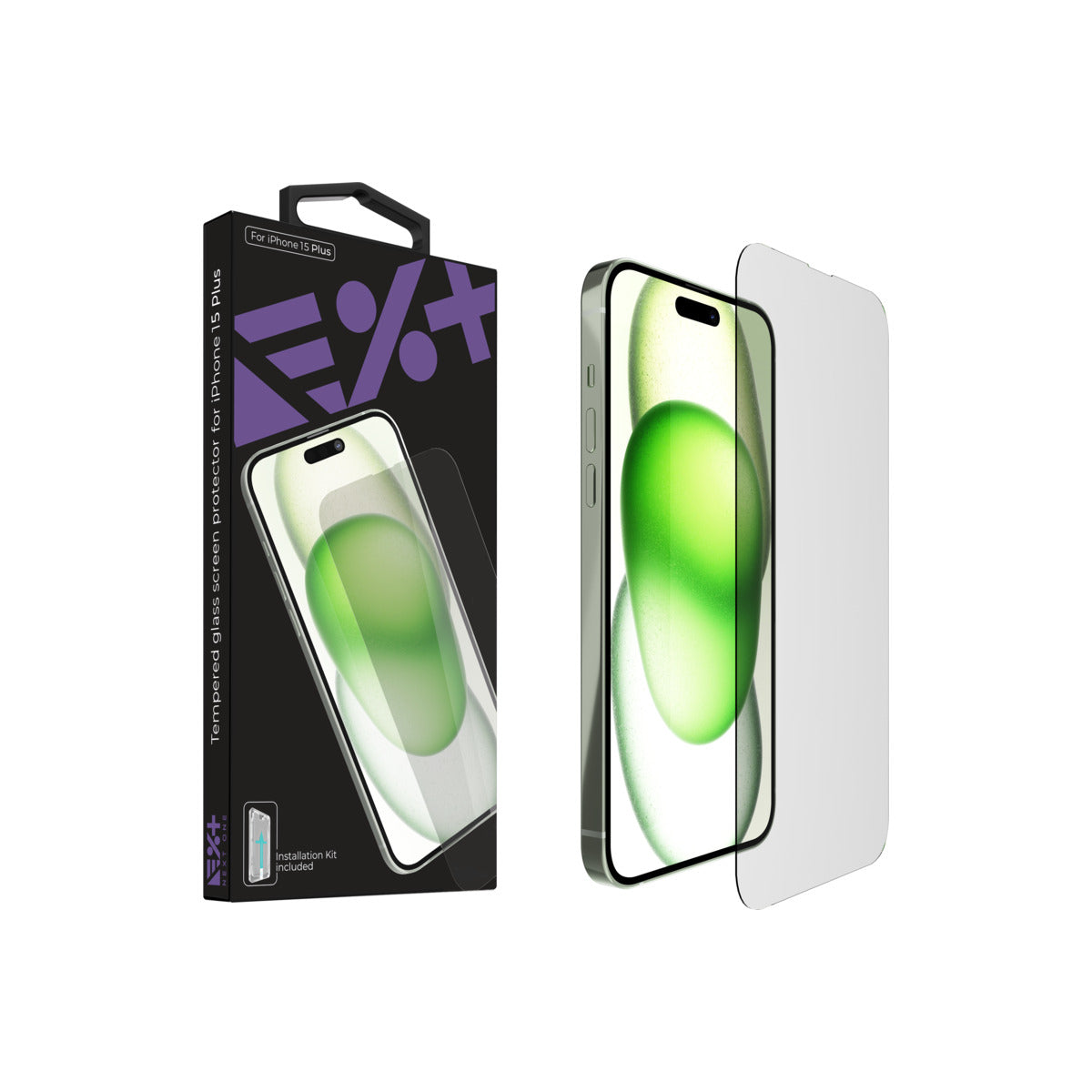 NEXT ONE Tempered glass screen protector for iPhone 15 - iSTYLE BG