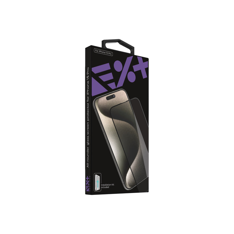 NEXT ONE All-rounder glass screen protector for iPhone 15 Pro - iSTYLE BG
