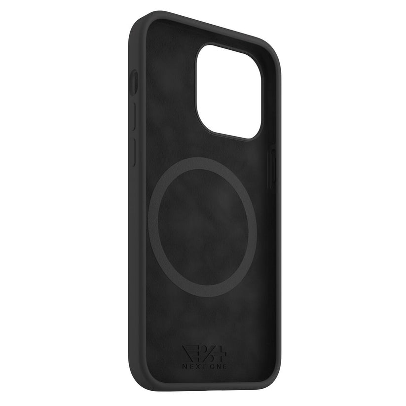 NEXT ONE silicone case MagSafe compatible for iPhone 15 Pro | Black - iSTYLE BG