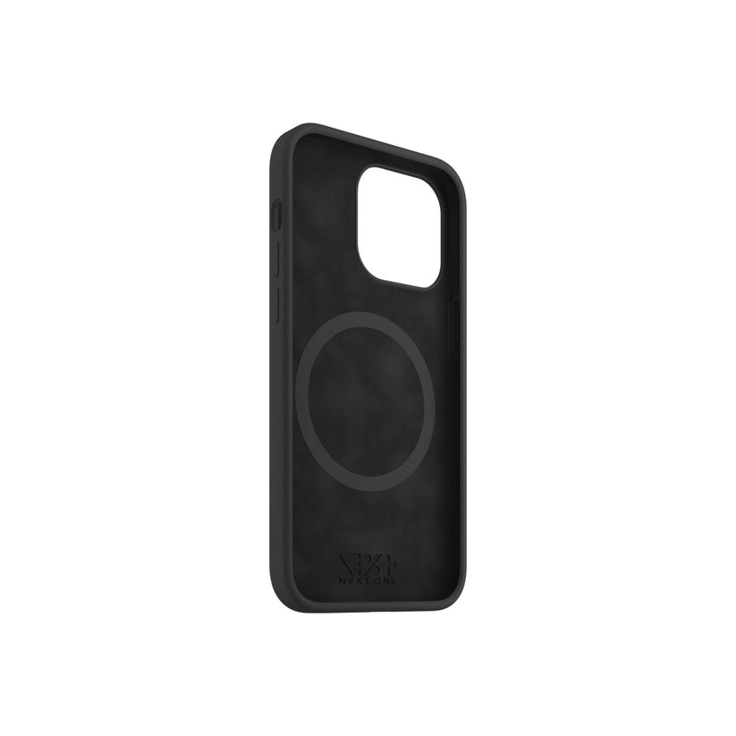 NEXT ONE silicone case MagSafe compatible for iPhone 15 Pro Max | Black - iSTYLE BG