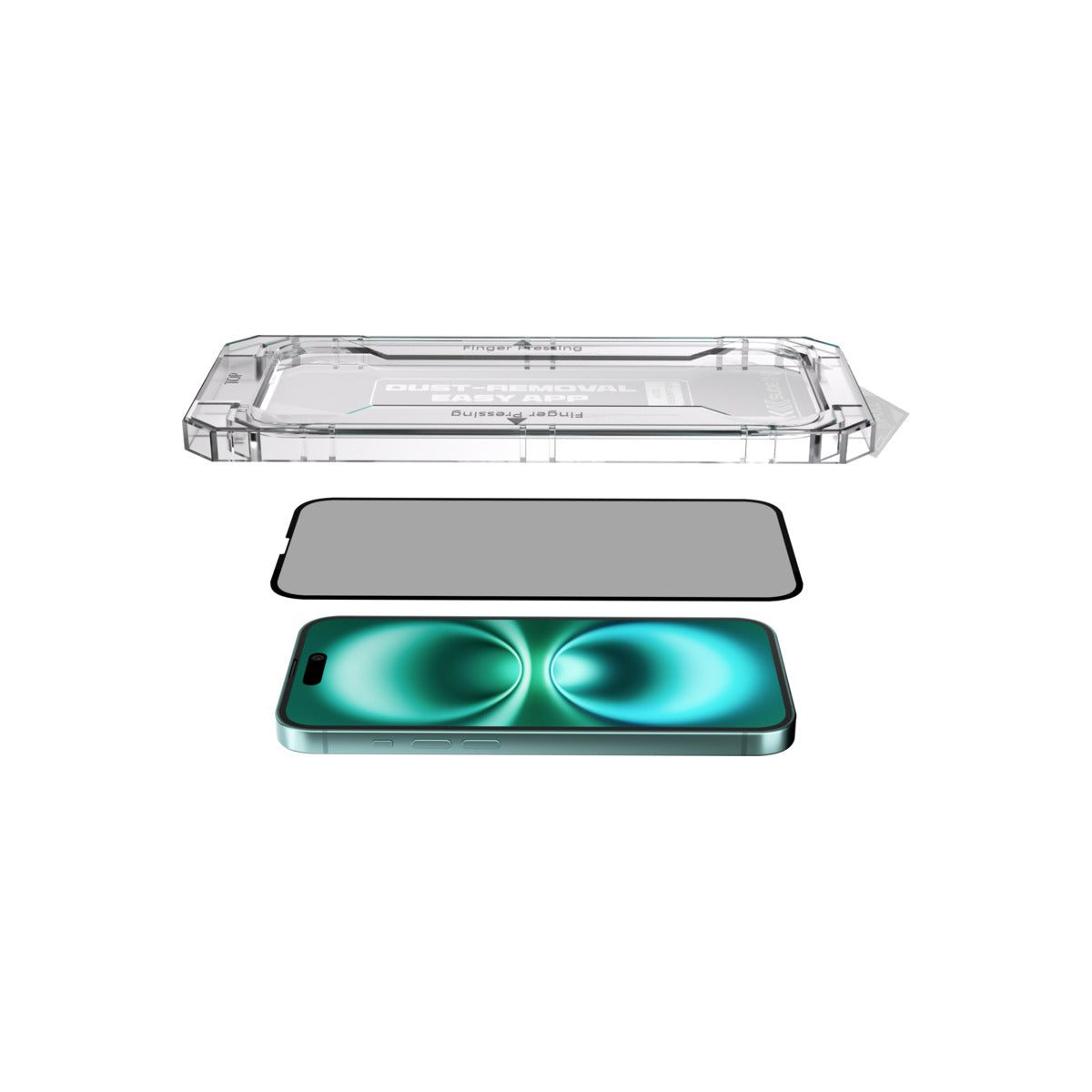 NEXT ONE All-rounder Privacy glass screen protector for iPhone 16 - iSTYLE BG