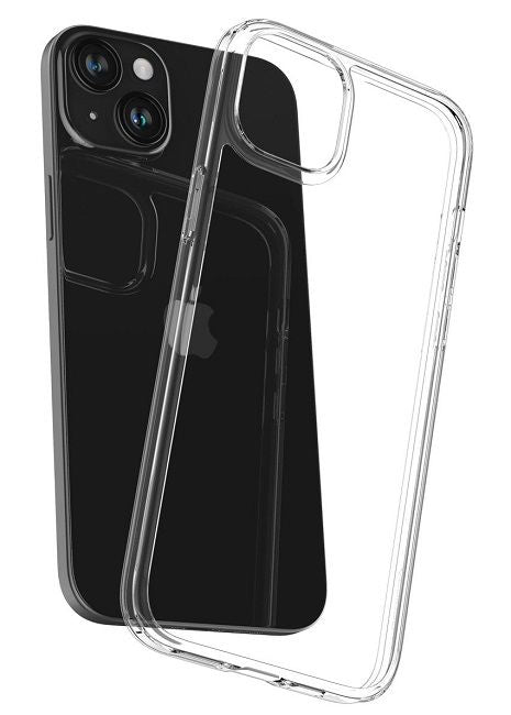 Кейс за iPhone 15, Spigen - Air Skin Hybrid, Crystal Clear - iSTYLE BG