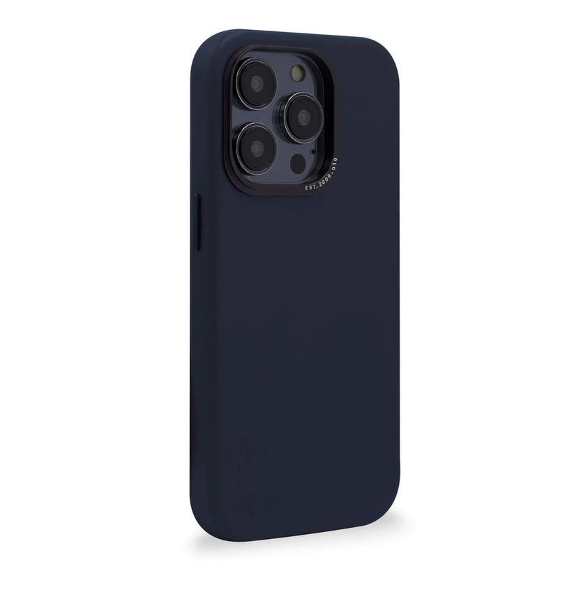 Decoded Leather BackCover, navy - iPhone 14 Pro - iSTYLE BG
