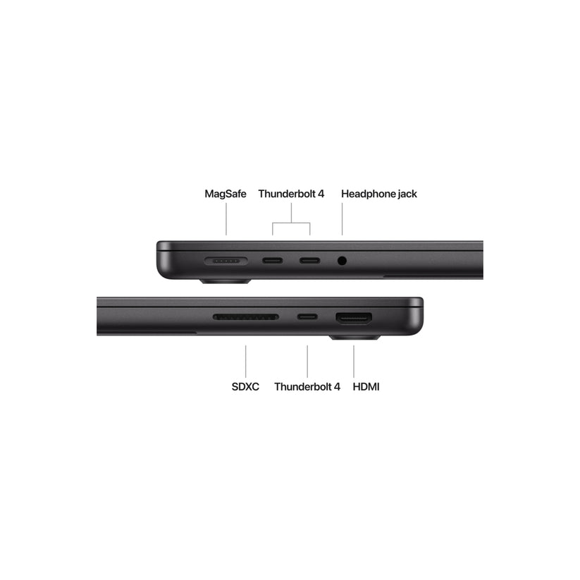 MacBook Pro 14 с М4 чип с 10 ядрен CPU и 10 ядрен GPU |16GB памет | 512GB SSD - Черен - BG клавиатура - iSTYLE BG