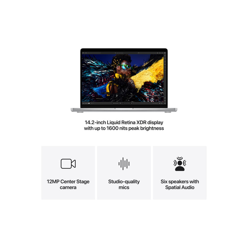 MacBook Pro 14" NANO-TEXTURE с М4 Pro чип с 12 ядрен CPU и 16 ядрен GPU |48GB памет |2TB SSD - Сребрист | EN Int - iSTYLE BG