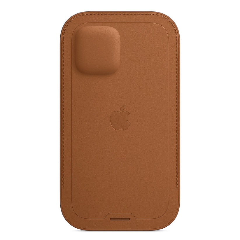 Apple iPhone 12|12 Pro Leather Sleeve with MagSafe - Saddle Brown - iSTYLE BG