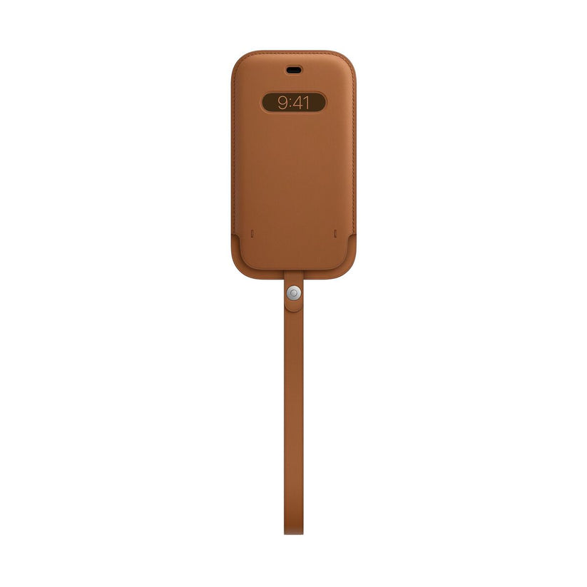 Apple iPhone 12|12 Pro Leather Sleeve with MagSafe - Saddle Brown - iSTYLE BG