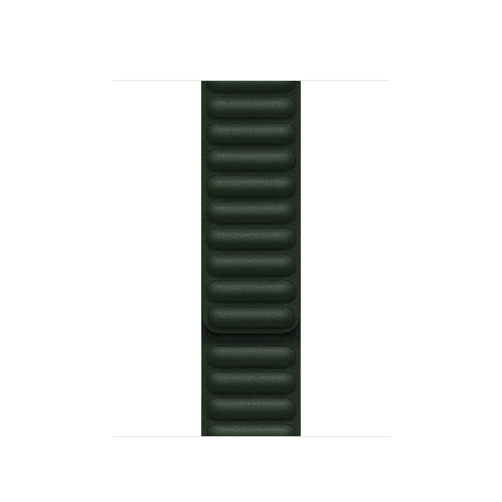 Каишка от Apple - 41 мм Sequoia Green Leather Link - M/L - iSTYLE BG