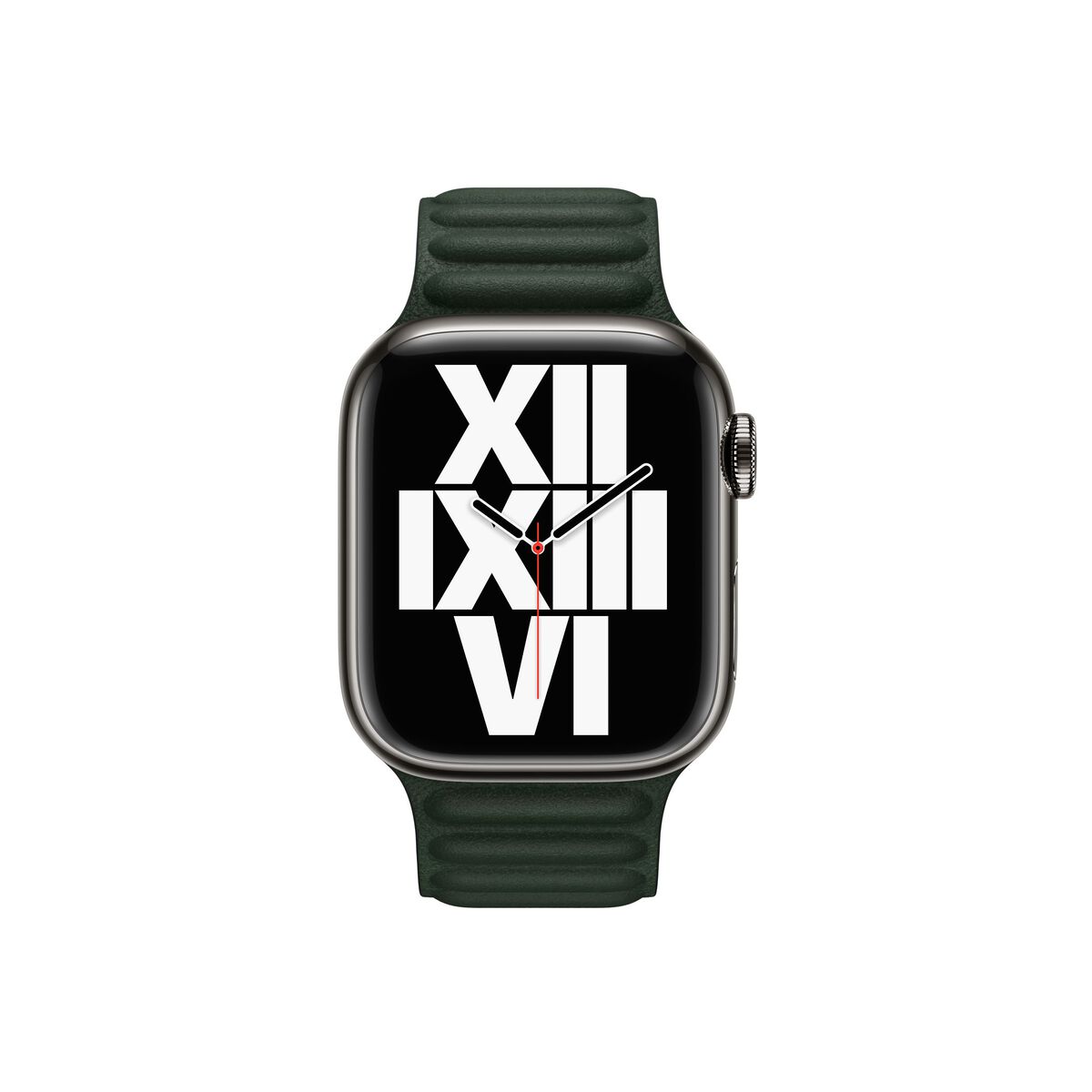 Каишка от Apple - 41 мм Sequoia Green Leather Link - M/L - iSTYLE BG