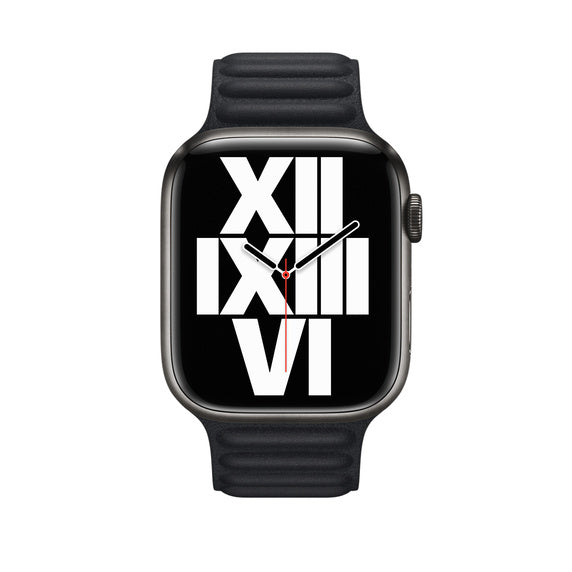 Каишка за Apple Watch от Apple - 45mm Midnight Leather Link - S/M - iSTYLE BG