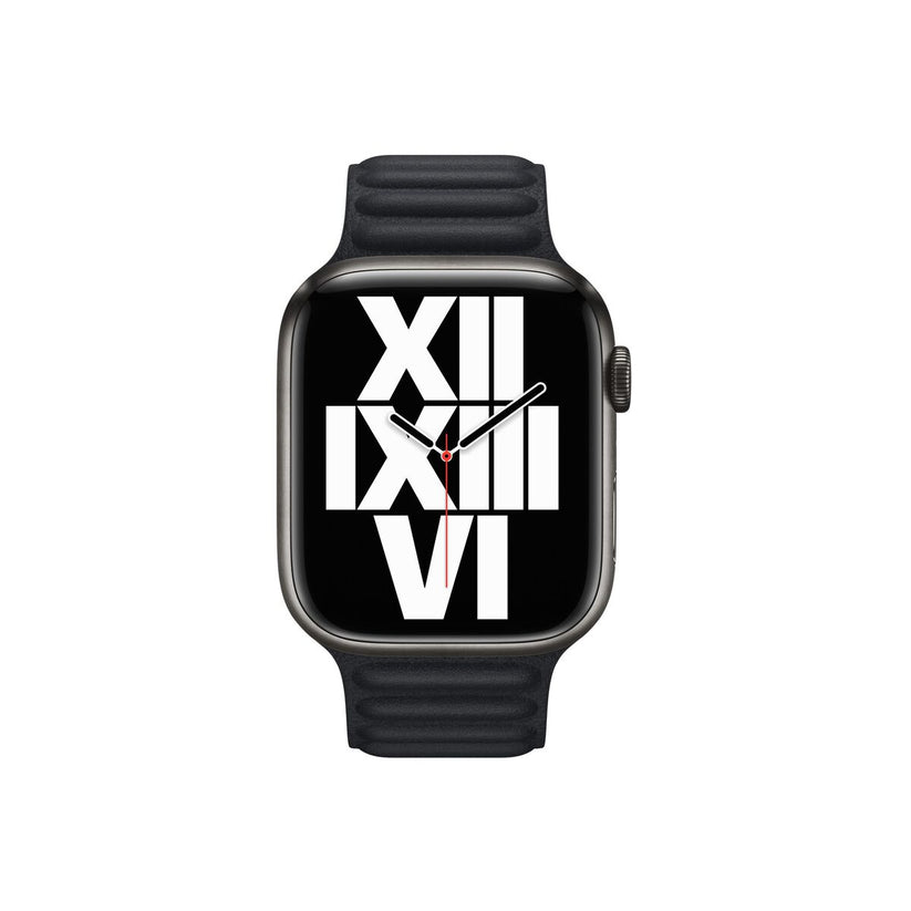 Каишка за Apple Watch от Apple - 45mm Midnight Leather Link - S/M - iSTYLE BG