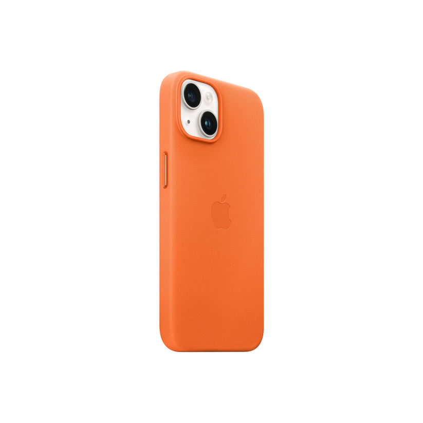 iPhone 14 Leather Case with MagSafe - Orange - iSTYLE BG