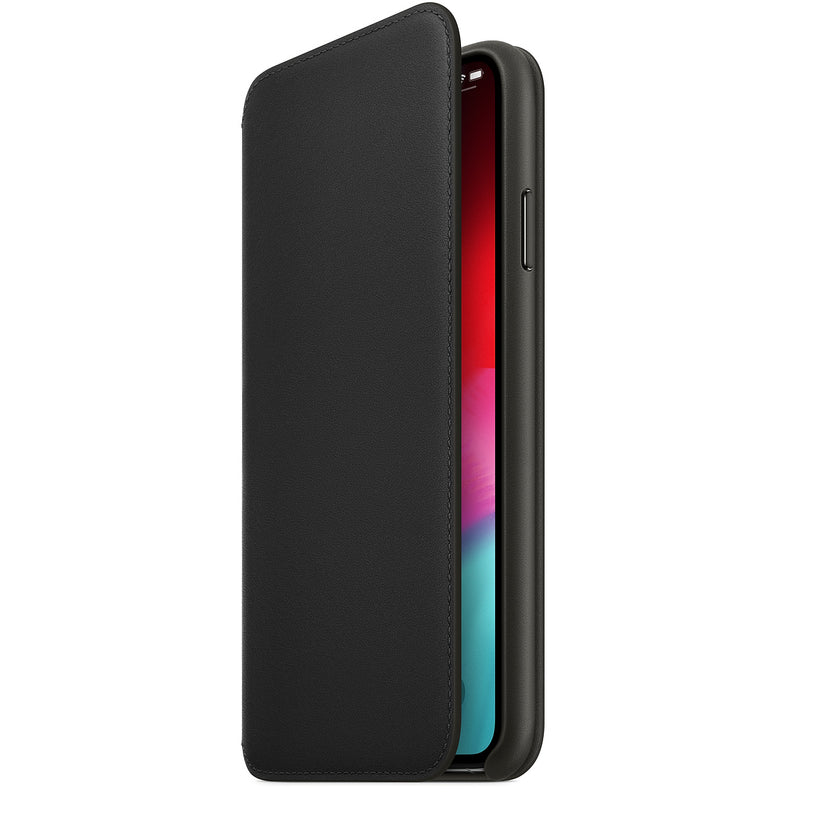 Apple iPhone XS Max Leather Folio - Black - iSTYLE BG