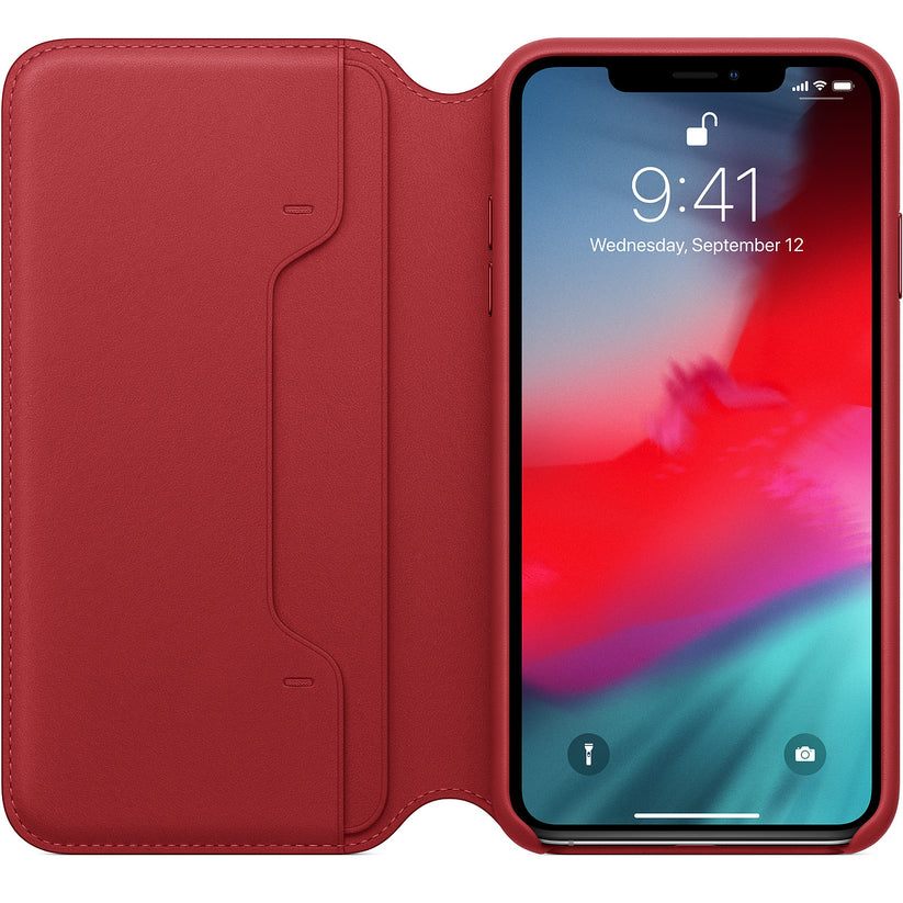 Apple iPhone XS Max Leather Folio - (PRODUCT)RED - iSTYLE BG