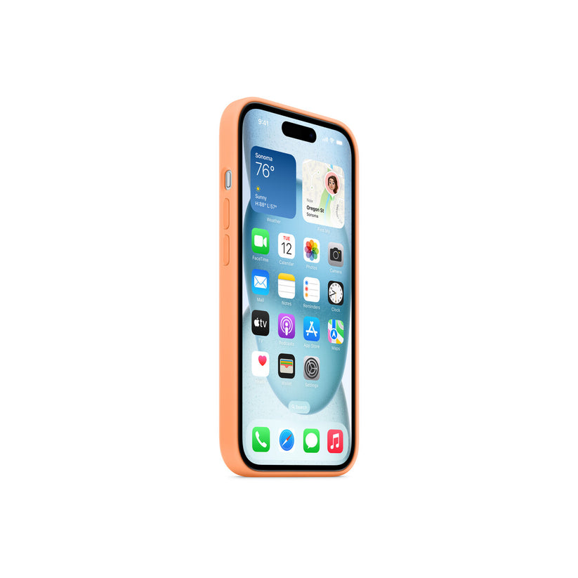 iPhone 15 Silicone Case with MagSafe - Orange Sorbet - iSTYLE BG