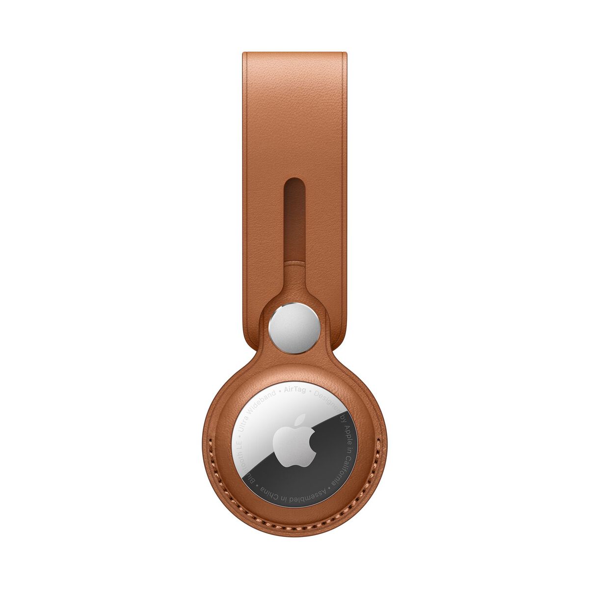 AirTag Leather Loop - Saddle Brown - iSTYLE BG