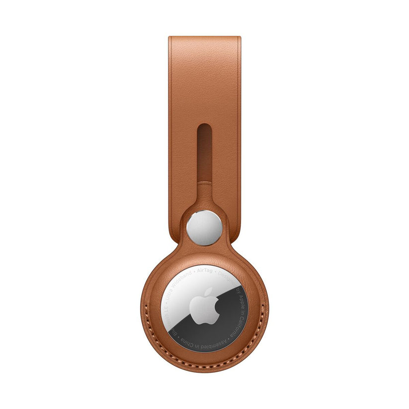 AirTag Leather Loop - Saddle Brown - iSTYLE BG