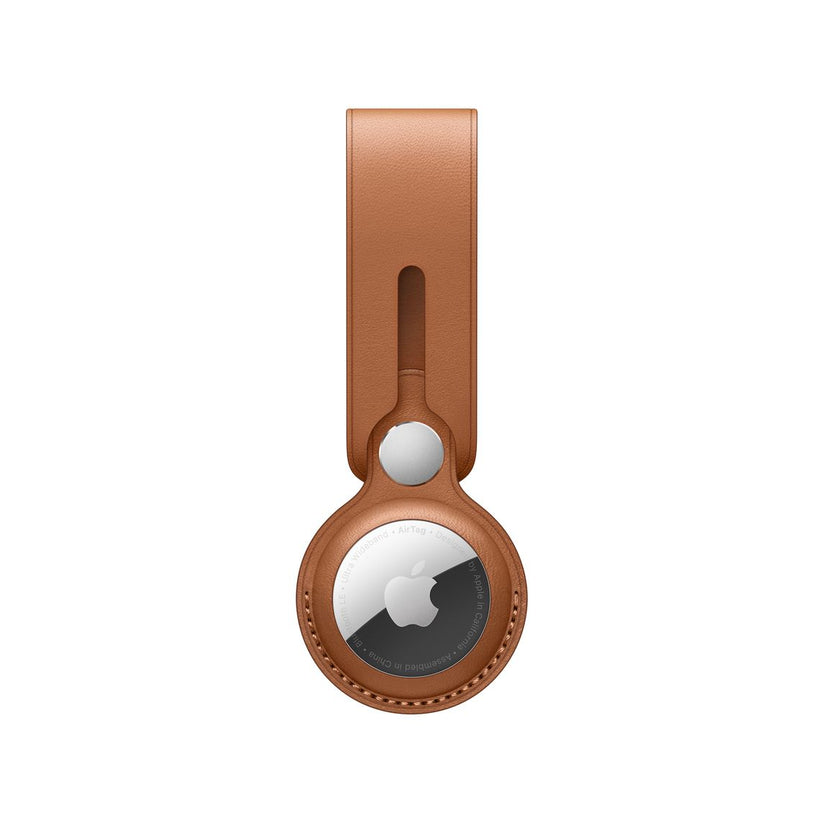 AirTag Leather Loop - Saddle Brown - iSTYLE BG