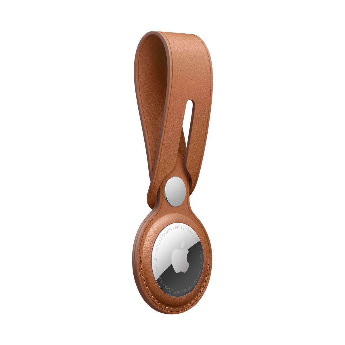 AirTag Leather Loop - Saddle Brown - iSTYLE BG