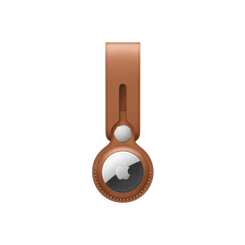 AirTag Leather Loop - Saddle Brown - iSTYLE BG