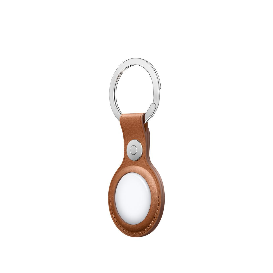 AirTag Leather Loop - Saddle Brown - iSTYLE BG
