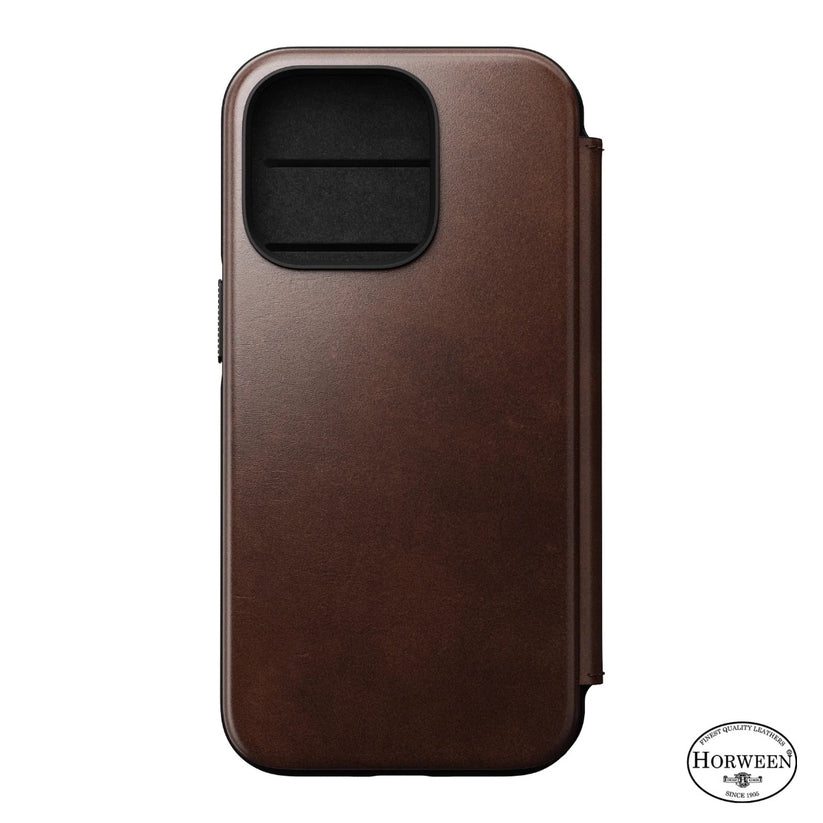 Nomad Leather MS Folio, brown - iPhone 14 Pro - iSTYLE BG